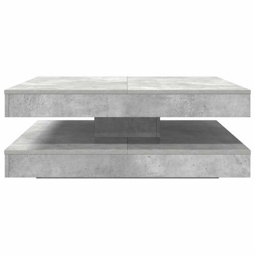 Sofabord 360 grader drejeligt 90x90x34,5 cm betongrå