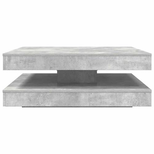 Sofabord 360 grader drejeligt 90x90x34,5 cm betongrå