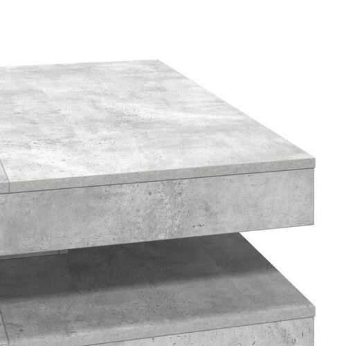 Sofabord 360 grader drejeligt 90x90x34,5 cm betongrå