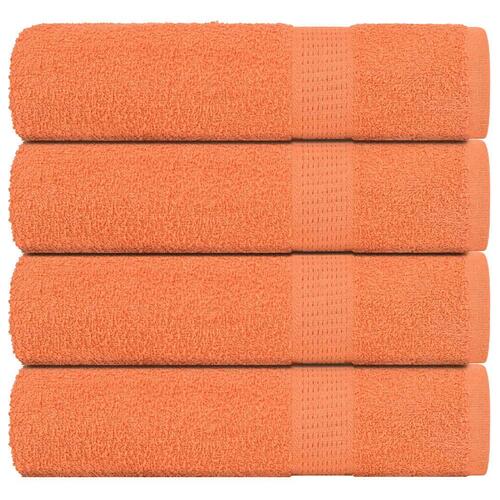 Håndklæder 4 stk. 70x140 cm 360 g/m2 100 % bomuld orange