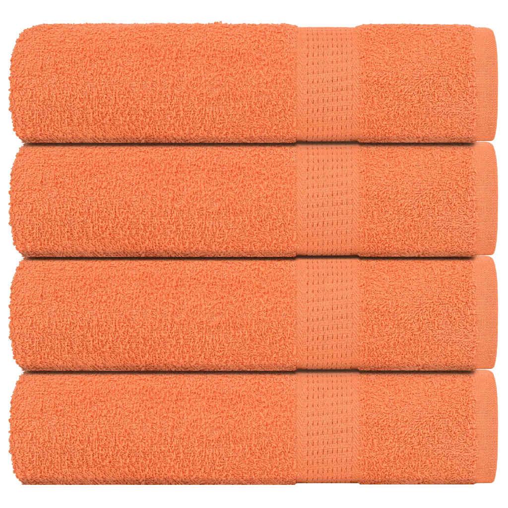 Håndklæder 4 stk. 70x140 cm 360 g/m2 100 % bomuld orange