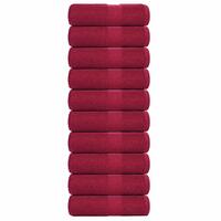 Håndklæder 10 stk. 30x30 cm 360 g/m2 100 % bomuld bordeauxrød