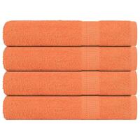 Saunahåndklæder 4 stk. 80x200 cm 360g/m2 100 % bomuld orange