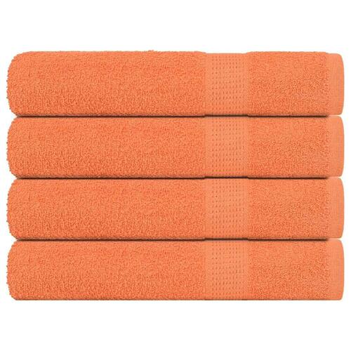 Saunahåndklæder 4 stk. 80x200 cm 360g/m2 100 % bomuld orange