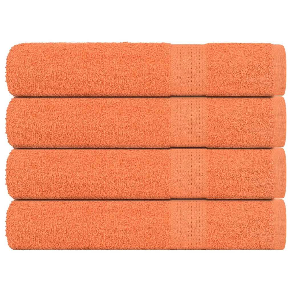 Saunahåndklæder 4 stk. 80x200 cm 360g/m2 100 % bomuld orange