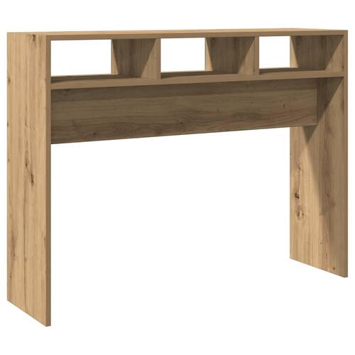 Konsolbord 105x30x80 cm konstrueret træ kunsteg