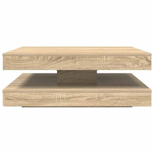 Sofabord 360 grader drejeligt 90x90x34,5 cm sonoma-eg