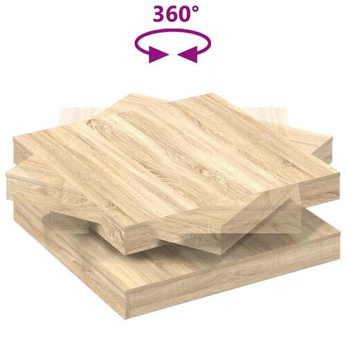 Sofabord 360 grader drejeligt 90x90x34,5 cm sonoma-eg