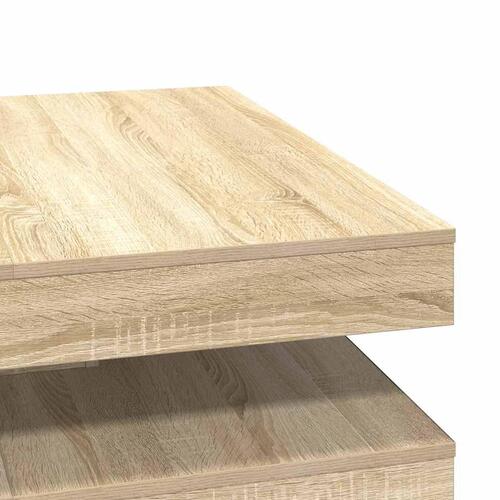 Sofabord 360 grader drejeligt 90x90x34,5 cm sonoma-eg