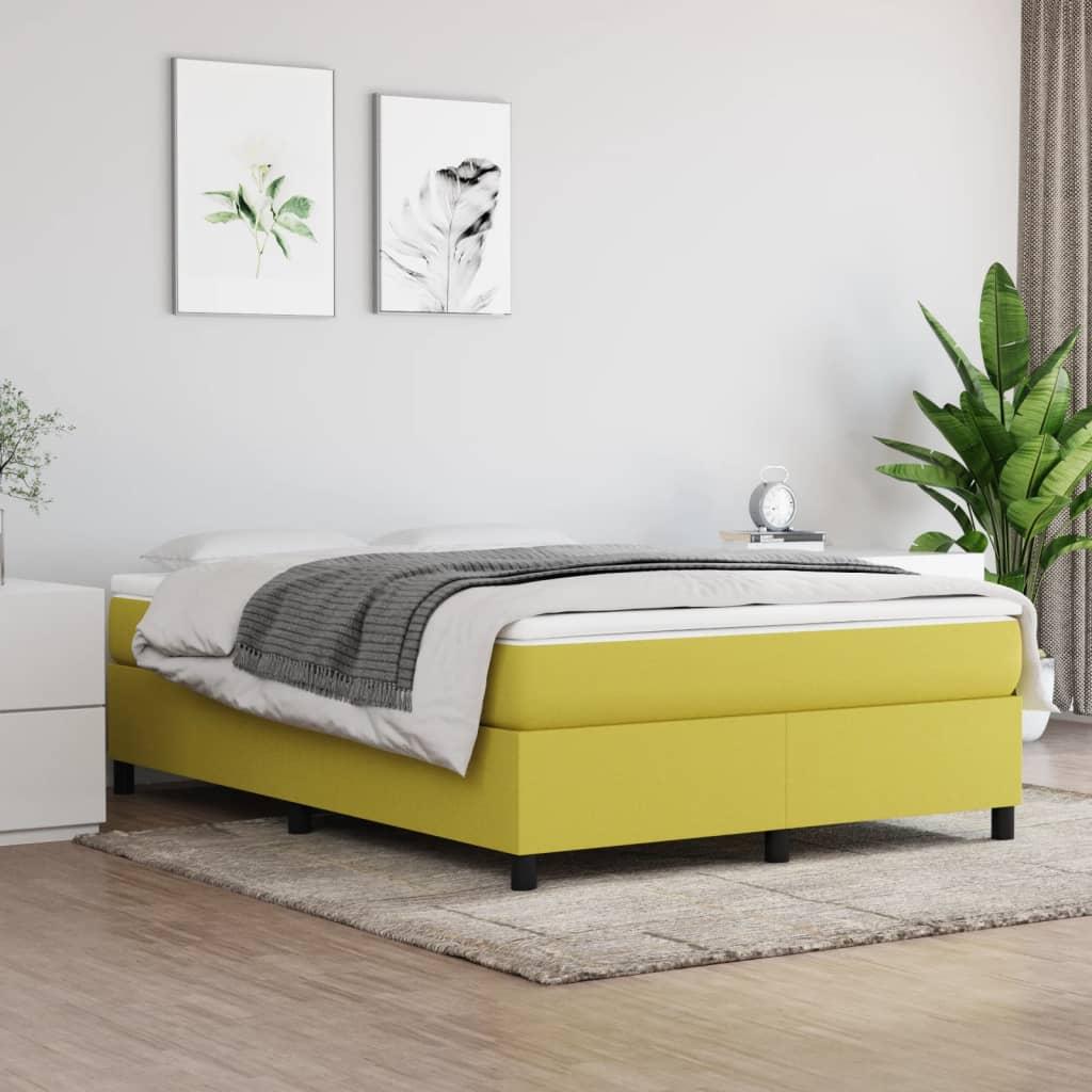 Boxspring sengeramme grøn 140 x 200 cm