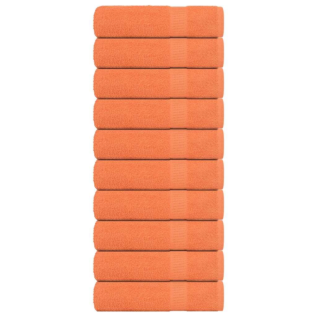 Håndklæder 10 stk. 70x140 cm 360 g/m2 100 % bomuld orange
