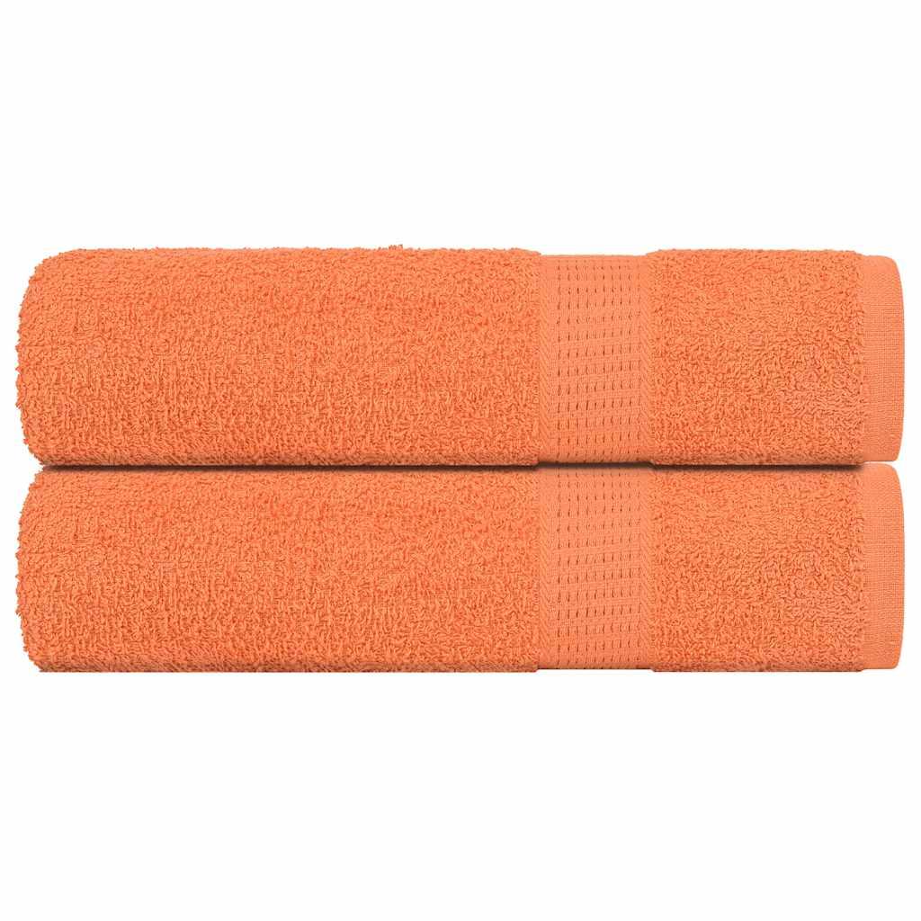 Håndklæder 2 stk. 70x140 cm 360 g/m2 100 % bomuld orange