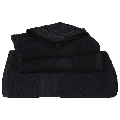 Håndklæder 2 stk. 70x140 cm 360 g/m2 100 % bomuld sort