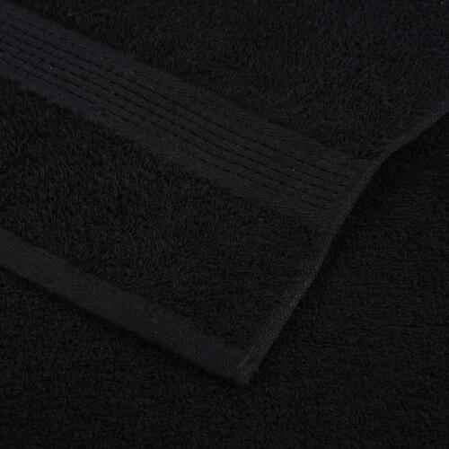 Håndklæder 2 stk. 70x140 cm 360 g/m2 100 % bomuld sort