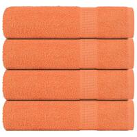 Badehåndklæder 4 stk. 100x150cm 360g/m2 100% bomuld orange