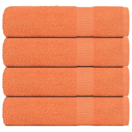 Badehåndklæder 4 stk. 100x150cm 360g/m2 100% bomuld orange