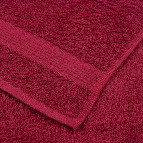 Håndklæder 2 stk. 50x100 cm 360 g/m2 100 % bomuld bordeauxrød