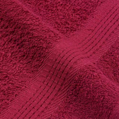 Håndklæder 2 stk. 50x100 cm 360 g/m2 100 % bomuld bordeauxrød