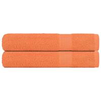 Håndklæder 2 stk. 100x200 cm 360 g/m2 100 % bomuld orange