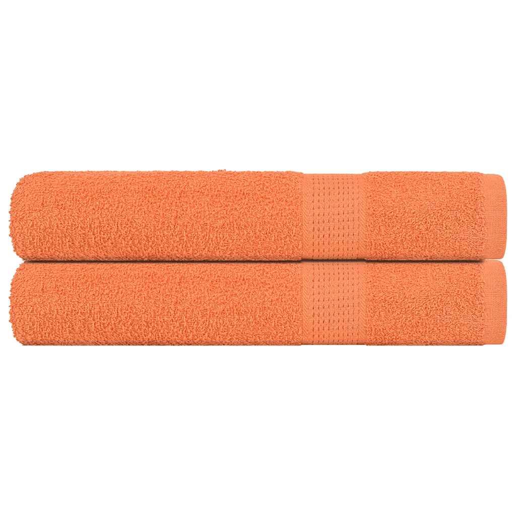 Håndklæder 2 stk. 100x200 cm 360 g/m2 100 % bomuld orange