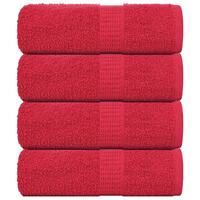 Håndklæder 4 stk. 30x30 cm 360 g/m2 100 % bomuld rød