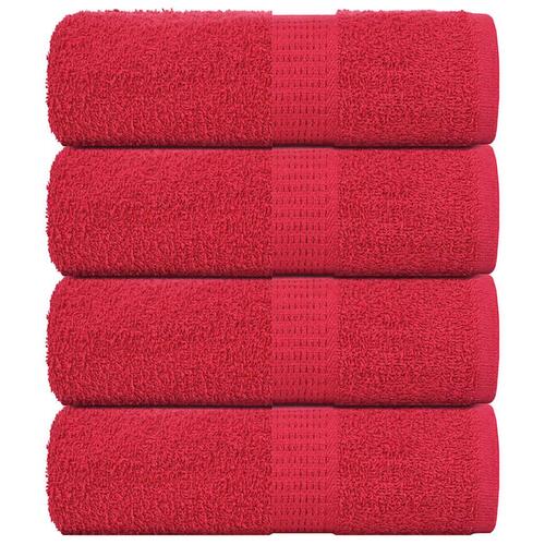 Håndklæder 4 stk. 30x30 cm 360 g/m2 100 % bomuld rød