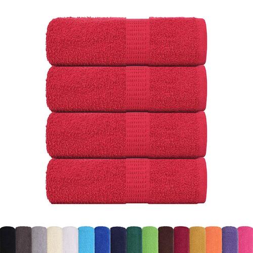 Håndklæder 4 stk. 30x30 cm 360 g/m2 100 % bomuld rød