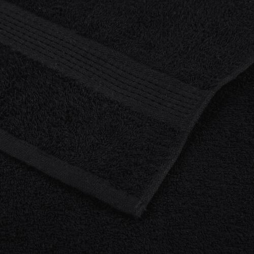 Håndklæder 4 stk. 70x140 cm 360 g/m2 100 % bomuld sort