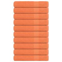 Håndklæder 10 stk. 100x200 cm 360 g/m2 100 % bomuld orange