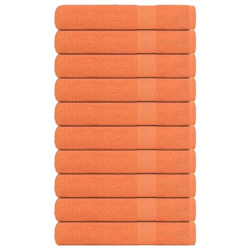 Håndklæder 10 stk. 100x200 cm 360 g/m2 100 % bomuld orange