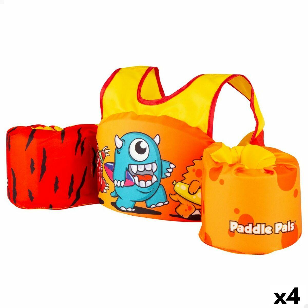 AquaSport redningsvest/badevest - Monster, orange, 56 × 25 × 20 cm (4 stk.)