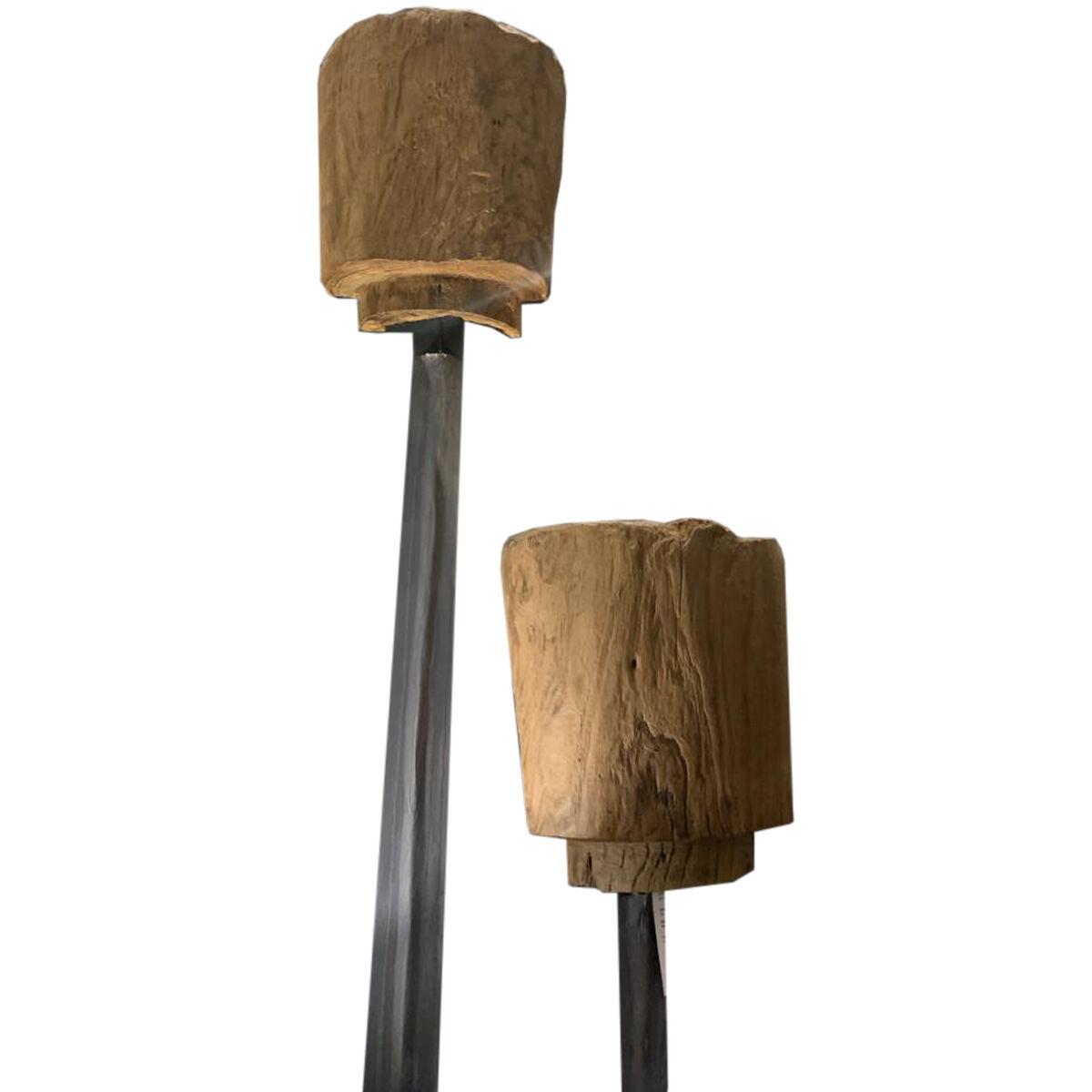 Væglampe i teak - 30 × 15 × 34 cm