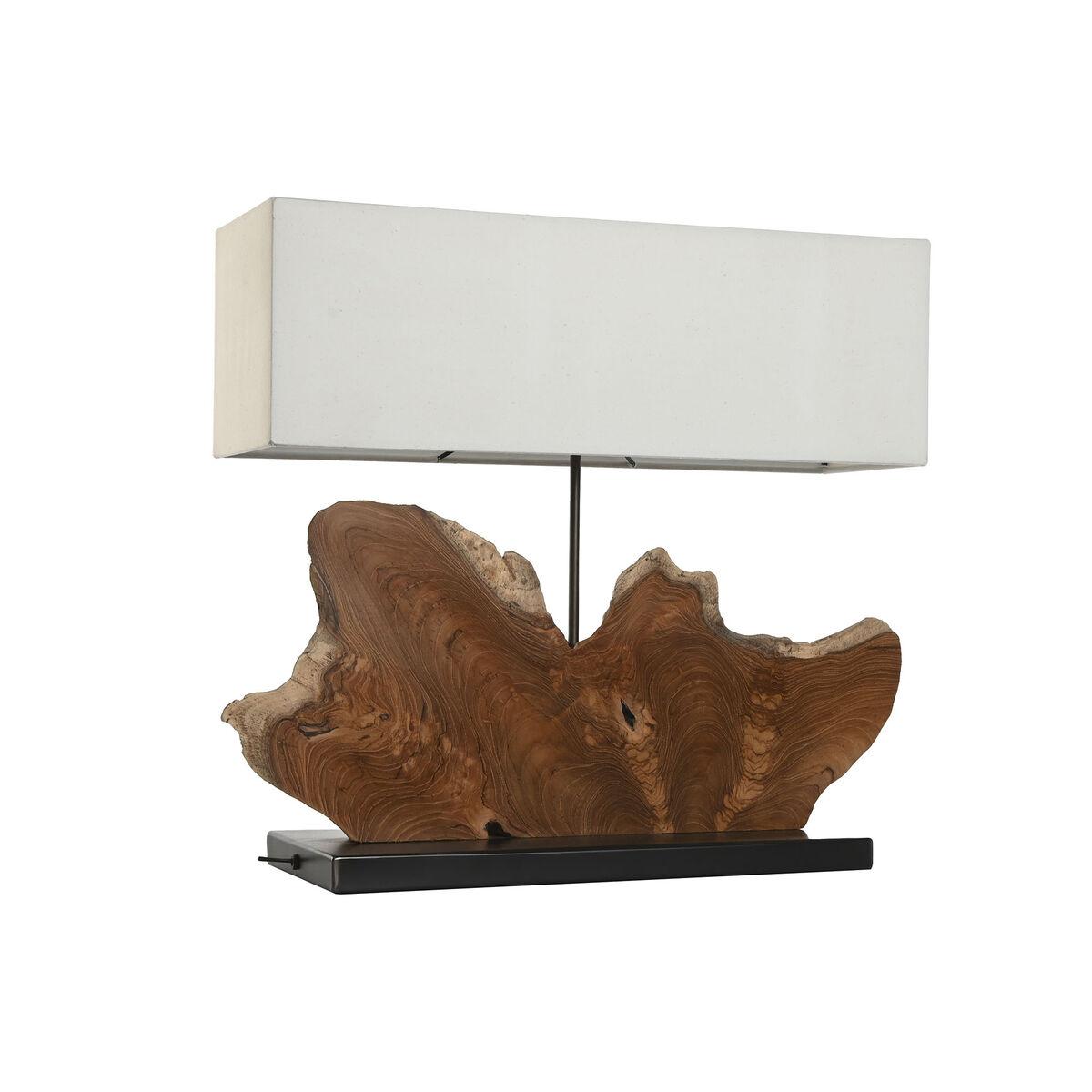 Bordlampe i jern og teak - 60 × 20 × 55 cm