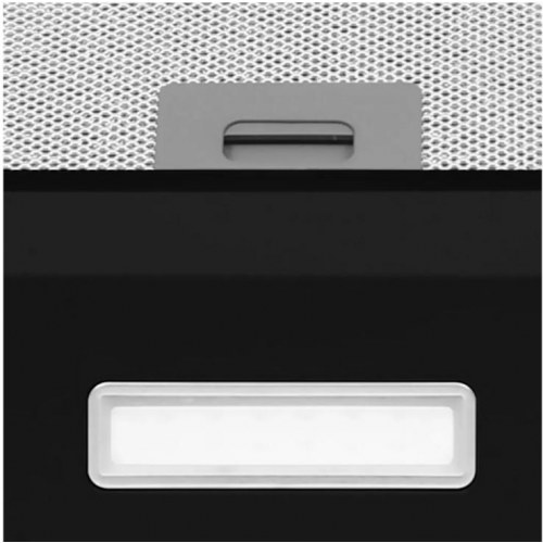 Væghængt emhætte 60 cm rustfrit stål og hærdet glas sort