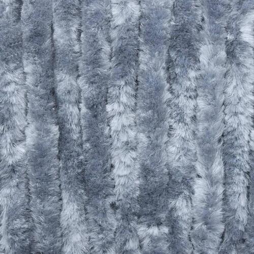 Insektgardin 90x200 cm chenille sølvfarvet