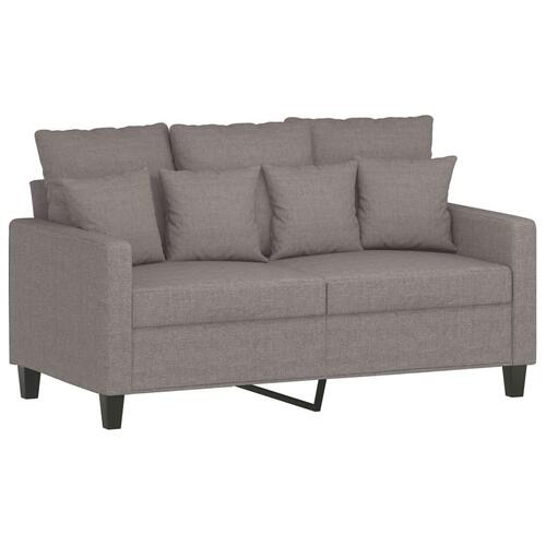 3 personers sofa med puder stof gråbrun