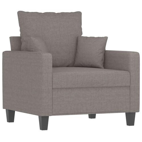 3 personers sofa med puder stof gråbrun