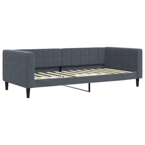 Daybed med udtræk 90x200 cm velour mørkegrå