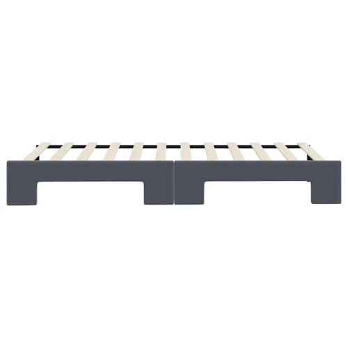 Daybed med udtræk 90x200 cm velour mørkegrå