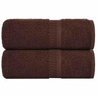 Håndklæder 2 stk. 30x30 cm 360 g/m2 100 % bomuld brun