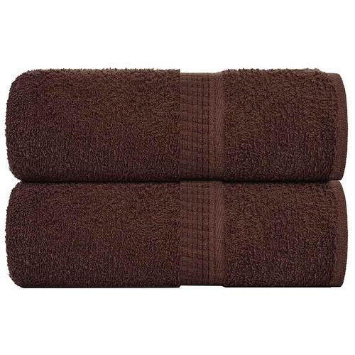 Håndklæder 2 stk. 30x30 cm 360 g/m2 100 % bomuld brun