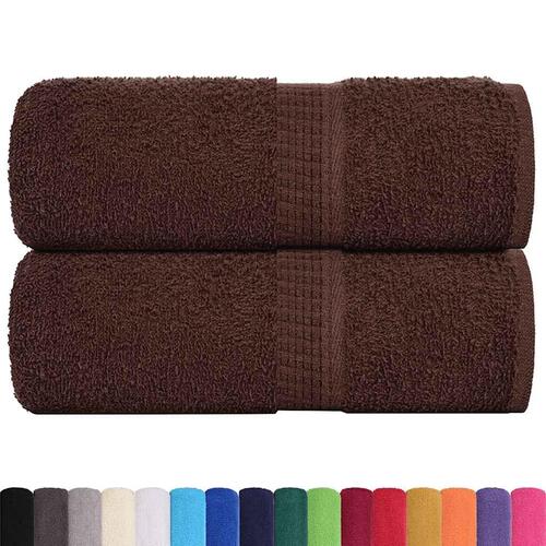 Håndklæder 2 stk. 30x30 cm 360 g/m2 100 % bomuld brun