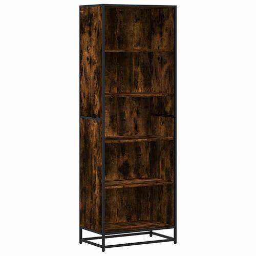 Bogreol 60x35x170,5 cm konstrueret træ røget egetræsfarve