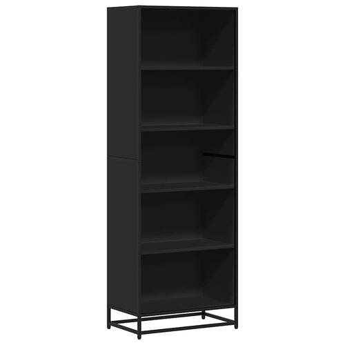 Bogreol 60x35x170,5 cm konstrueret træ sort