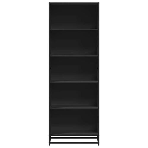 Bogreol 60x35x170,5 cm konstrueret træ sort