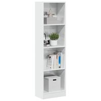 Skab 40x24x143 cm konstrueret træ hvid højglans