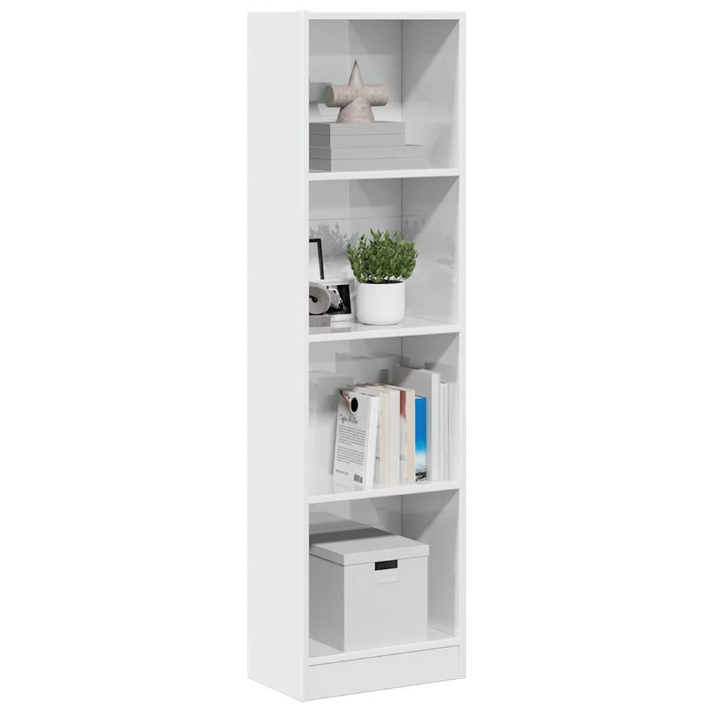 Skab 40x24x143 cm konstrueret træ hvid højglans