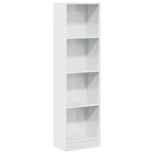 Skab 40x24x143 cm konstrueret træ hvid højglans