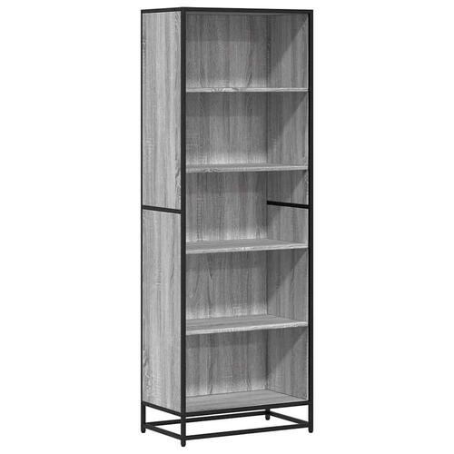 Bogreol 60x35x170,5 cm konstrueret træ grå sonoma-eg