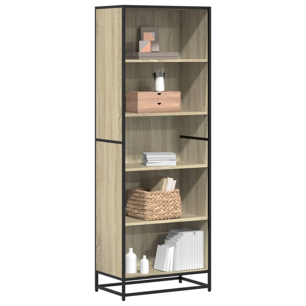 Bogreol 60x35x170,5 cm konstrueret træ sonoma-eg